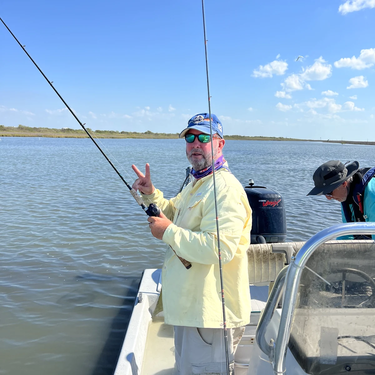 A Port O’Connor fishing guide on the water