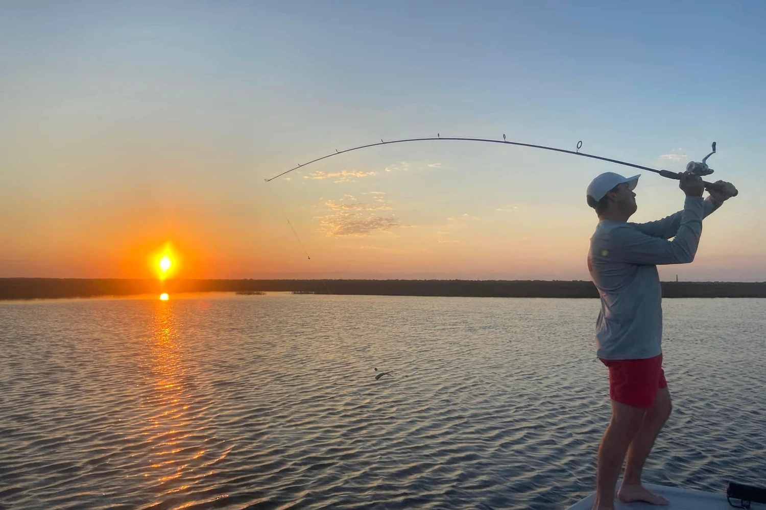 Fishing at sunset near Port O’Connor